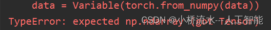 TypeError: expected np.ndarray (got Tensor)解决办法