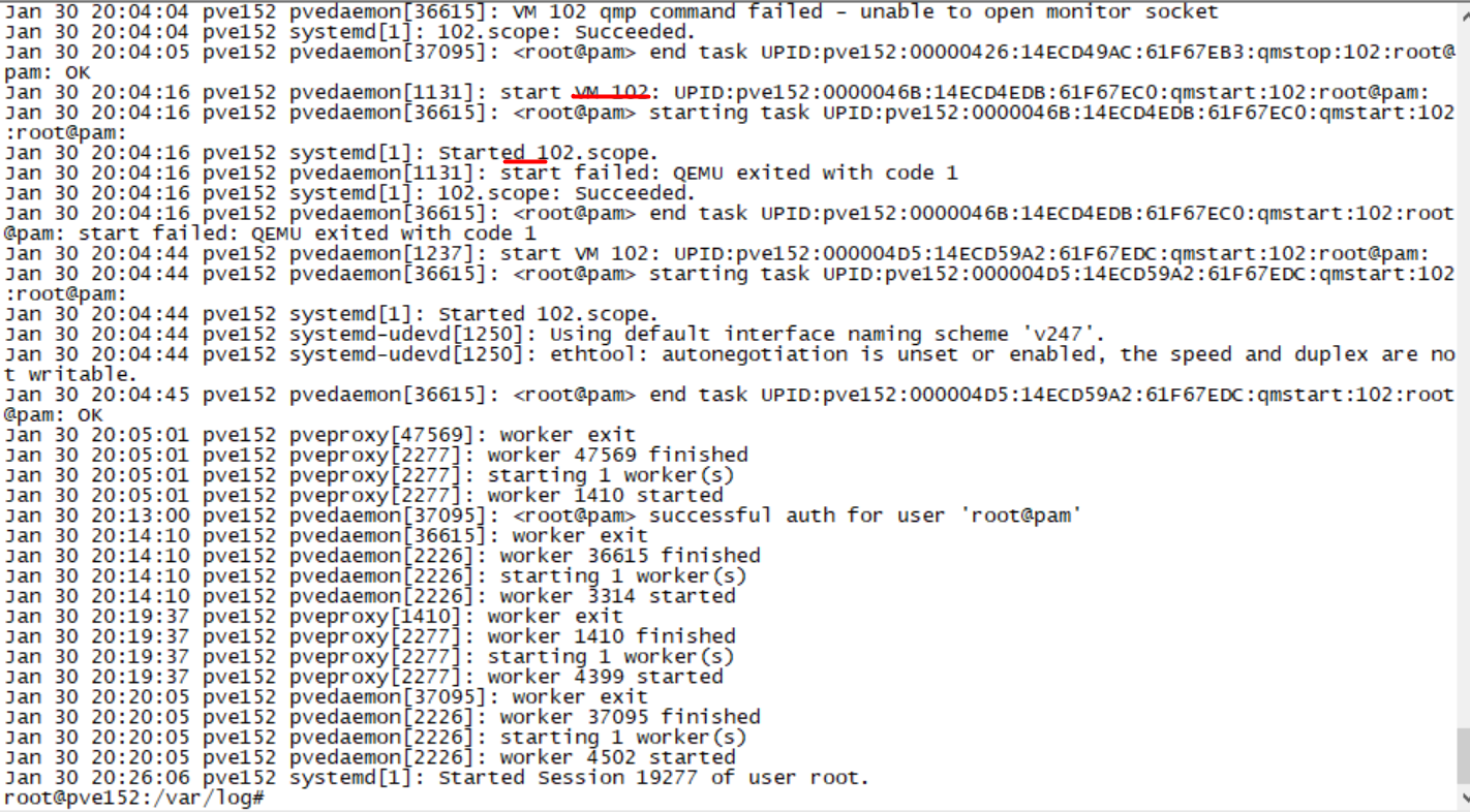 Proxmox VE 7.0升级到Proxmox VE 7.1虚拟机重启失败