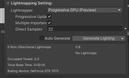 Unity天空盒子设置和基础灯光设置