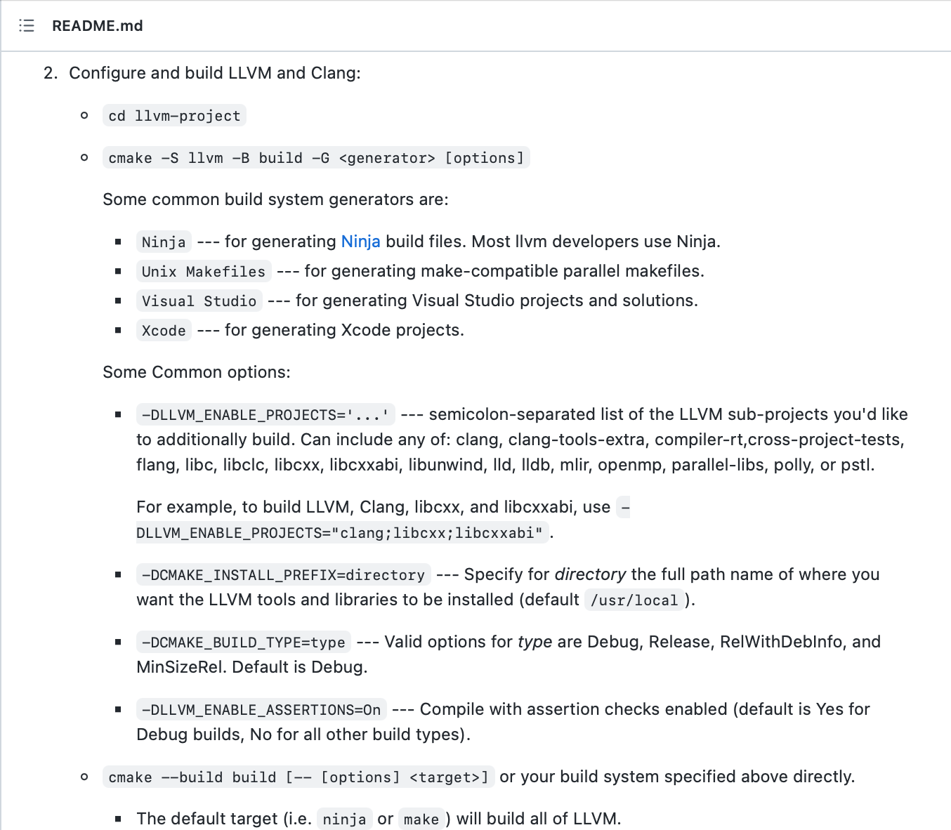 LLVM GitHub 编译配置