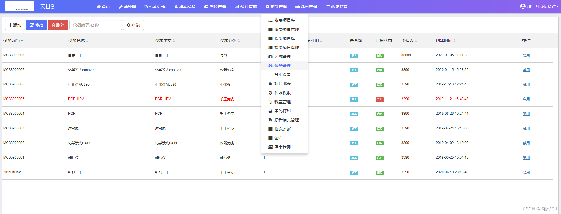 基于.Net Core开发的医疗信息LIS系统源码