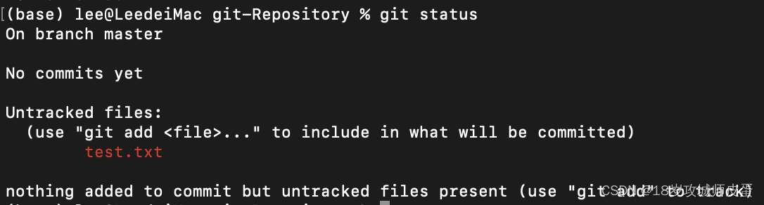 git status