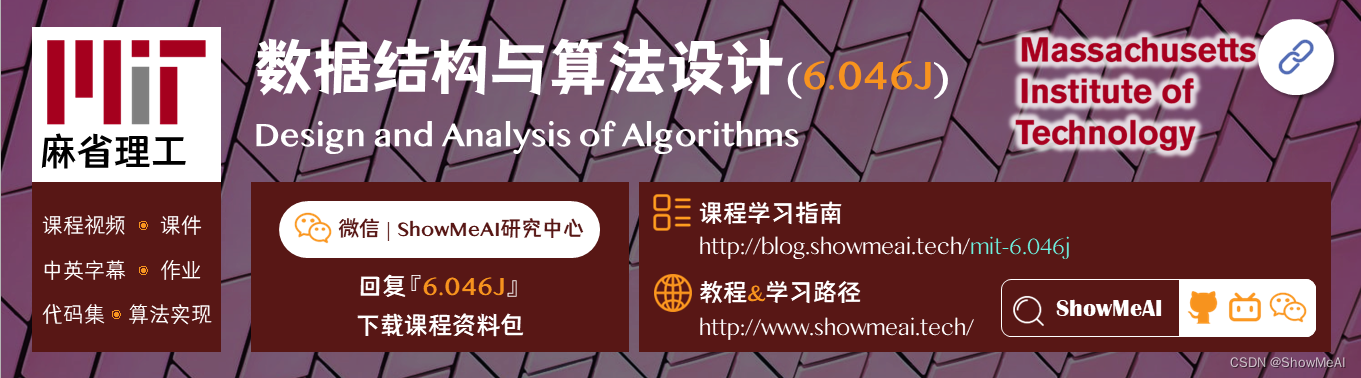 6.046J; Design and Analysis of Algorithms; 数据结构与算法设计