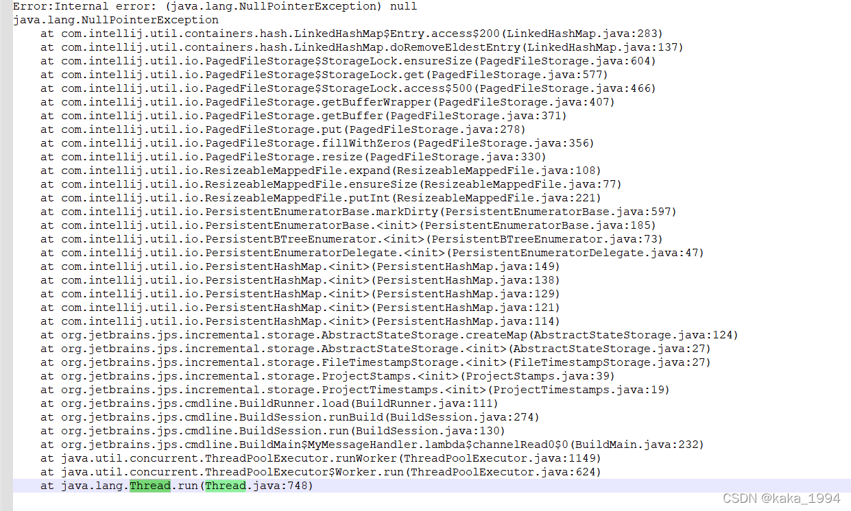 Error:Internal error: (java.lang.NullPointerException) null_java.lang ...