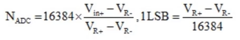 单端模式ADC结果NADC的转换公式