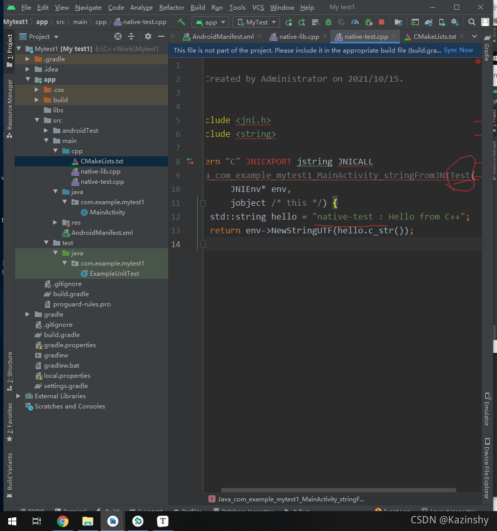 在Android Studio中调用C++程序_android studio c++_Kazinshy的博客-CSDN博客