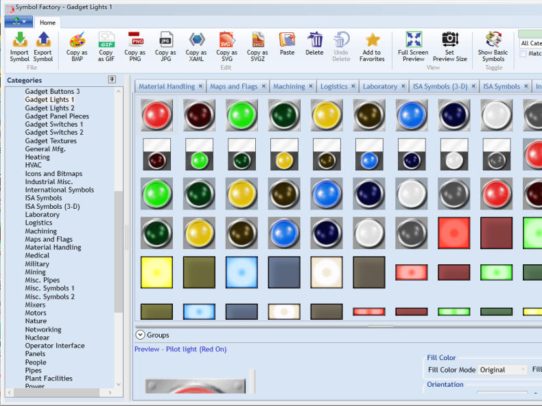 工业组态图标库可直接在组态王博图威纶通触摸屏