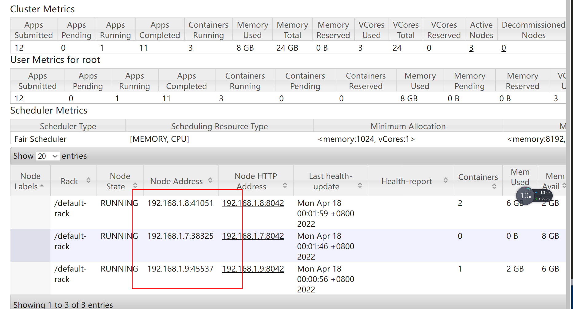 错误：ACCEPTED waiting for AM container to be allocated, launched and