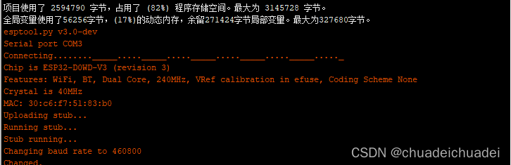 复位后，程序开始烧录