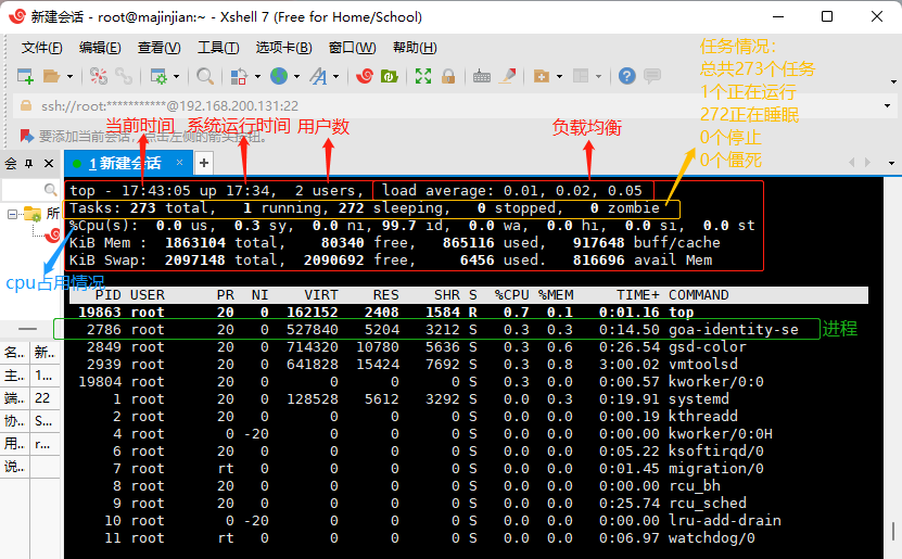 linux进程管理命令使用_shell进程