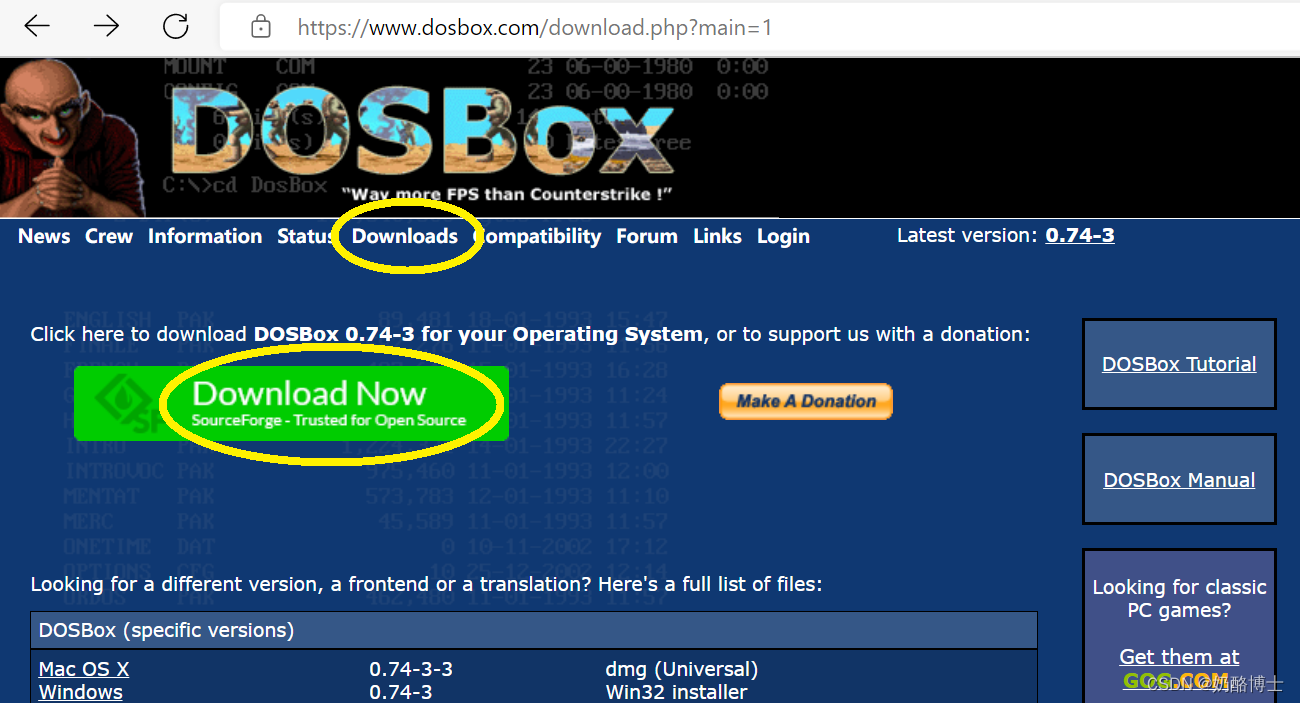 dosbox debugger booter