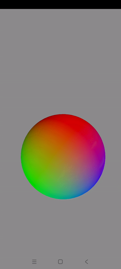 OpenGLES：绘制一个混色旋转的3D球体