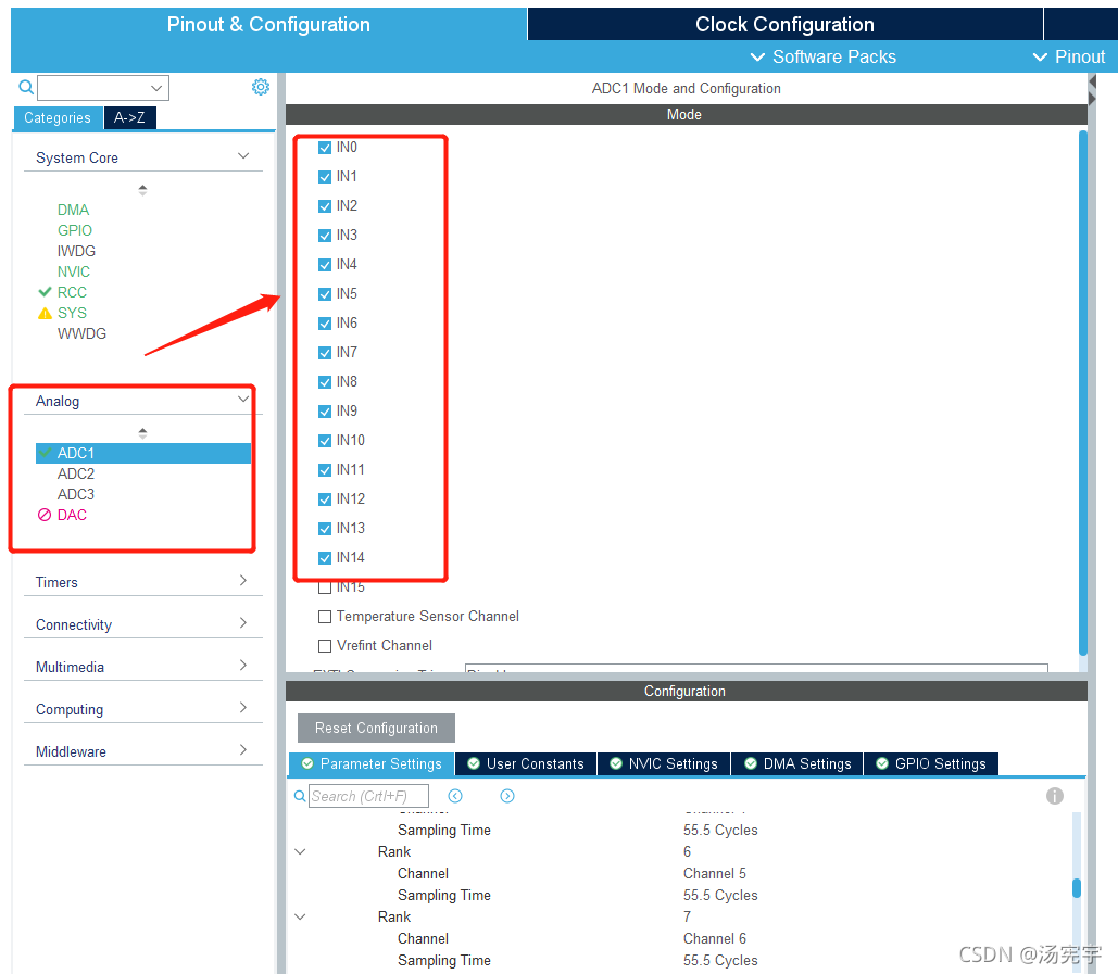 手把手教你,通过HAL库实现STM32的ADC的DMA读取_hal adc dma-CSDN博客
