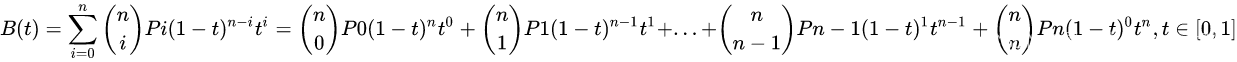 贝塞尔曲线原理简述