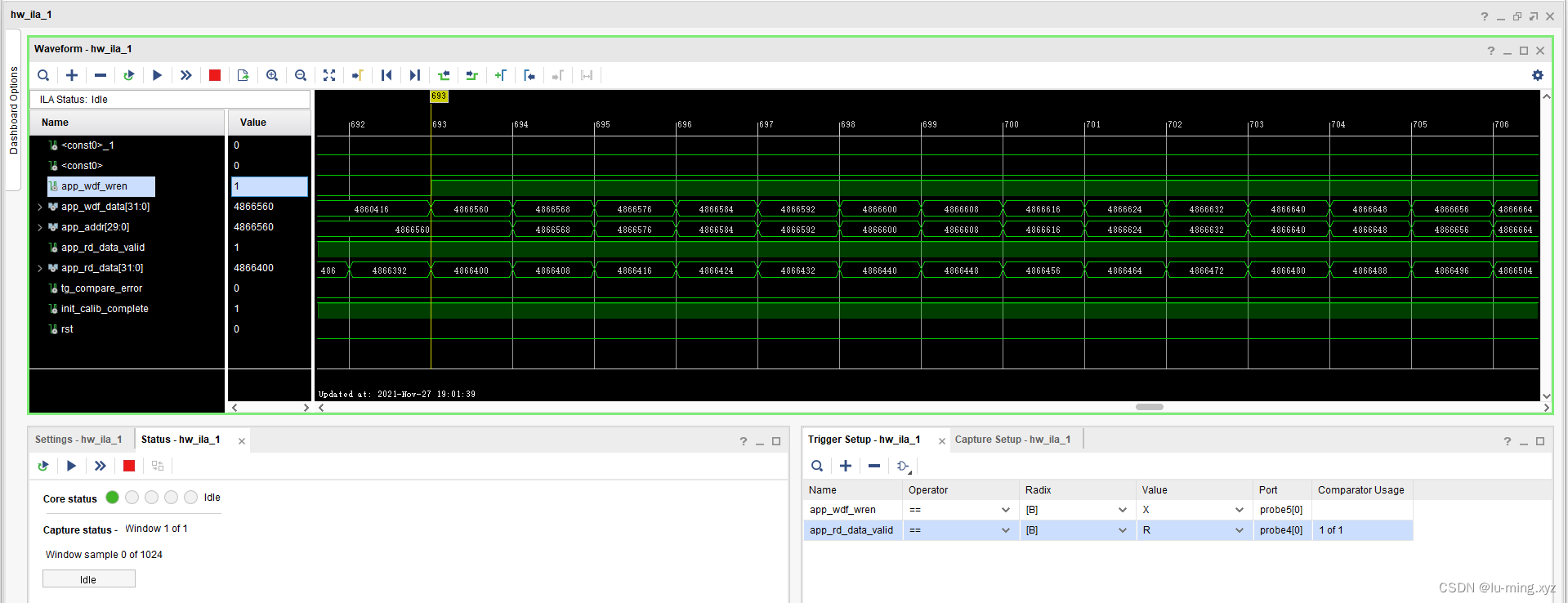 XIlinx MIG 控制DDR3 SO-DIMM内存条（三）：MIG IP核仿真与调试过程