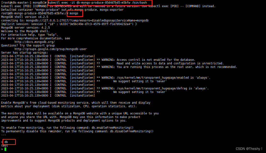 云原生 K8S集群部署mongdb单节点_defaulted container "mongodb" out of mongodb