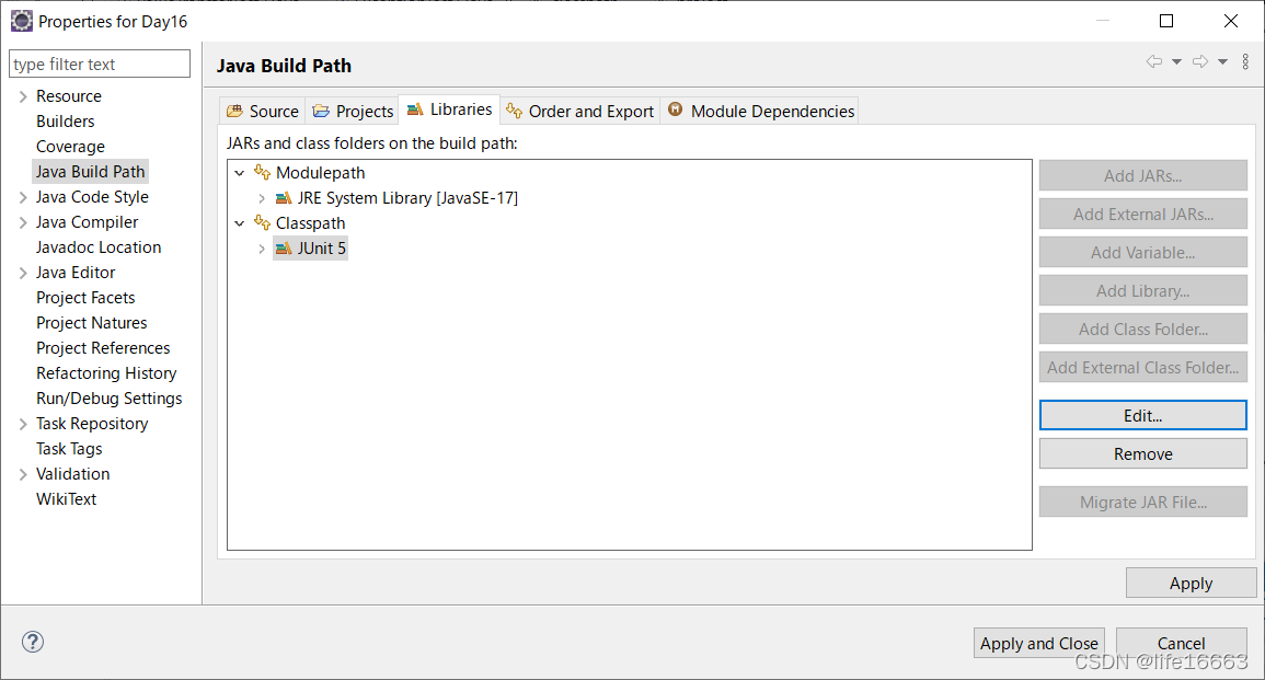 eclipse指定junit报java.lang.NoClassDefFoundError: org/junit/platform ...