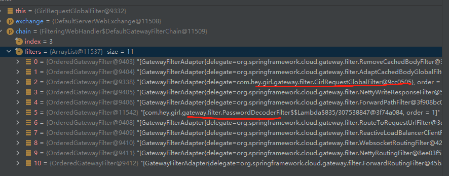 过滤器的执行顺序