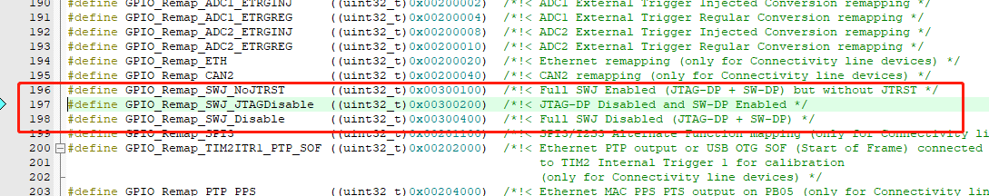 stm32 B3B4引脚当IO使用