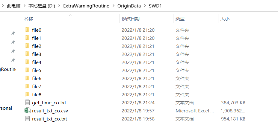 SWD1下的每一个文件和文件夹都遍历出来了