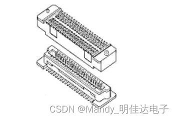 61082-041502PLF（0.80mm）40 位置 连接器 插座，G846A050210T1HR 集管和线壳 WTB 1.00 PITCH