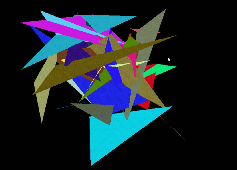 ThreeJS-BufferGeometry随机50个三角形（九）