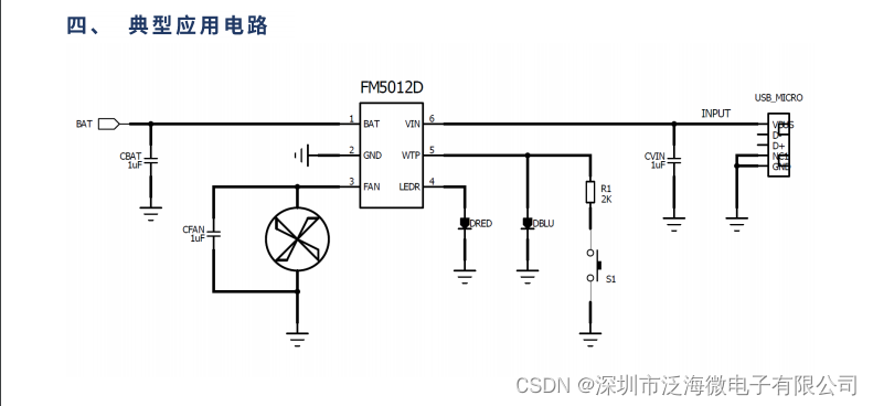 FM5012D小风扇集成ic方案