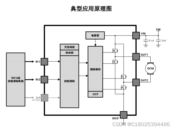 单通道低压 H 桥电机驱动芯片AT9110H 兼容L9110 马达驱动芯片