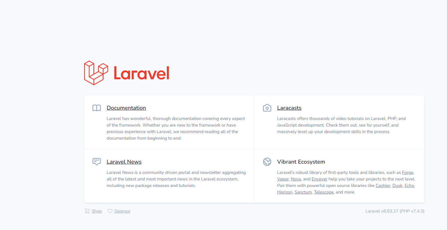 Laravel 安装（笔记一）