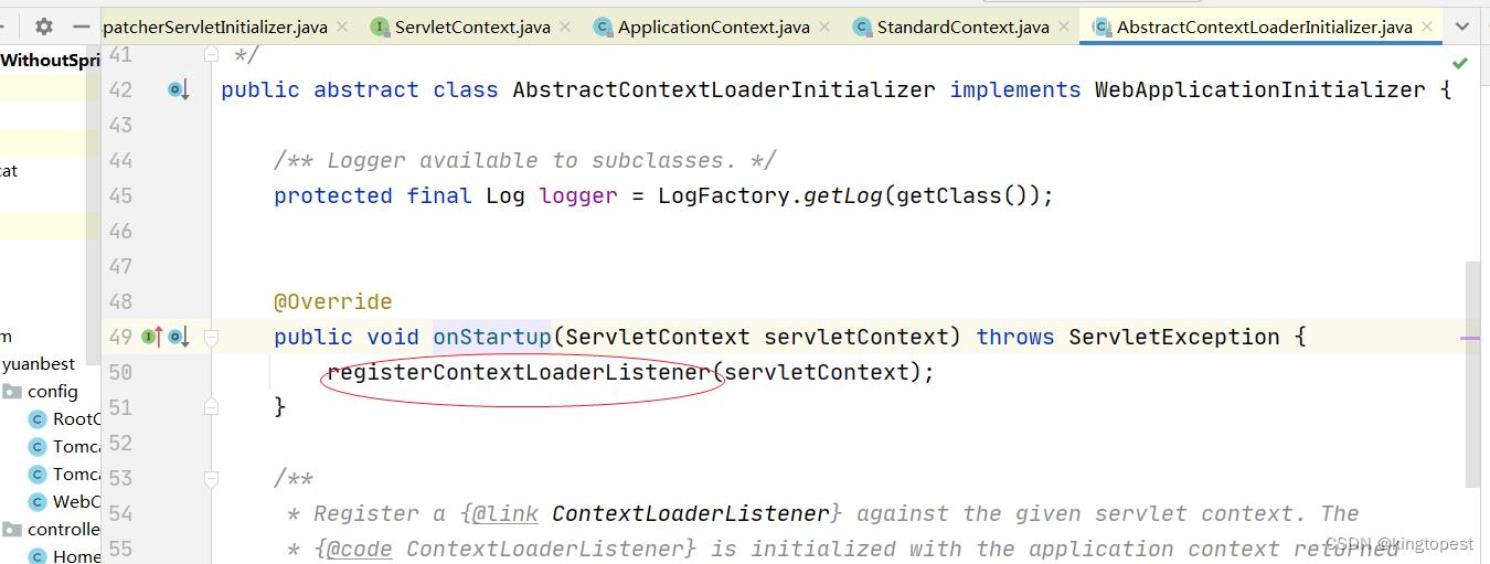 源码解析tomcat回调springmvc servlet init方法的原理