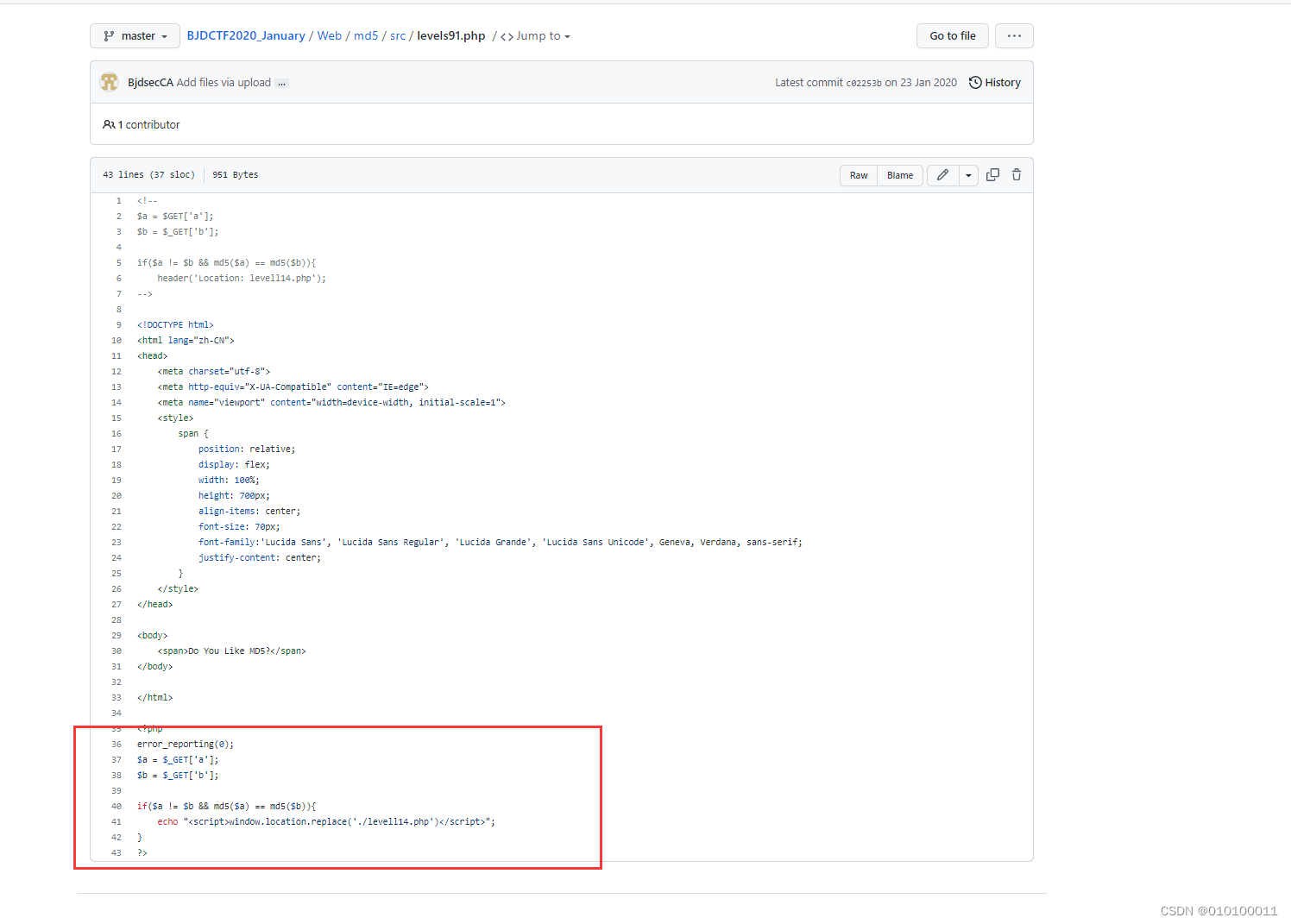 【BUUCTF之[BJDCTF2020]Easy MD5】_biddogegg的博客-CSDN博客