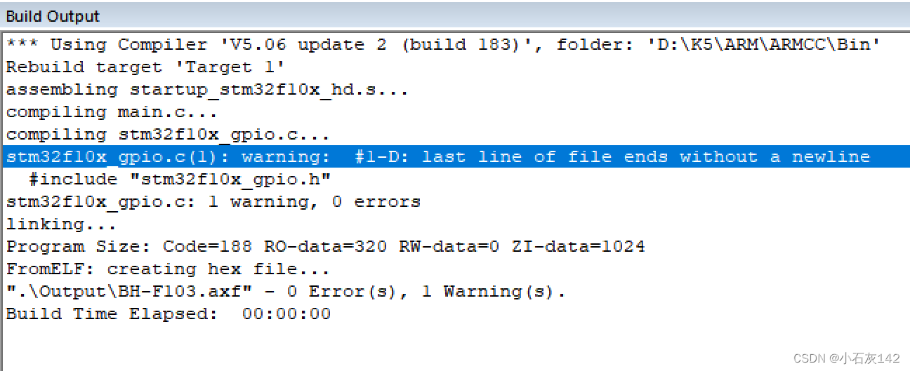 Stm32f10x gpio c 1 Warning 1 D Last Line Of File Ends Without A