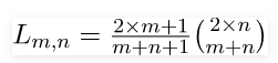 C#，洛布数（Lobb Number）的计算方法与源代码