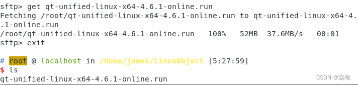sftp 从windows10向linux（centos7）传输文件