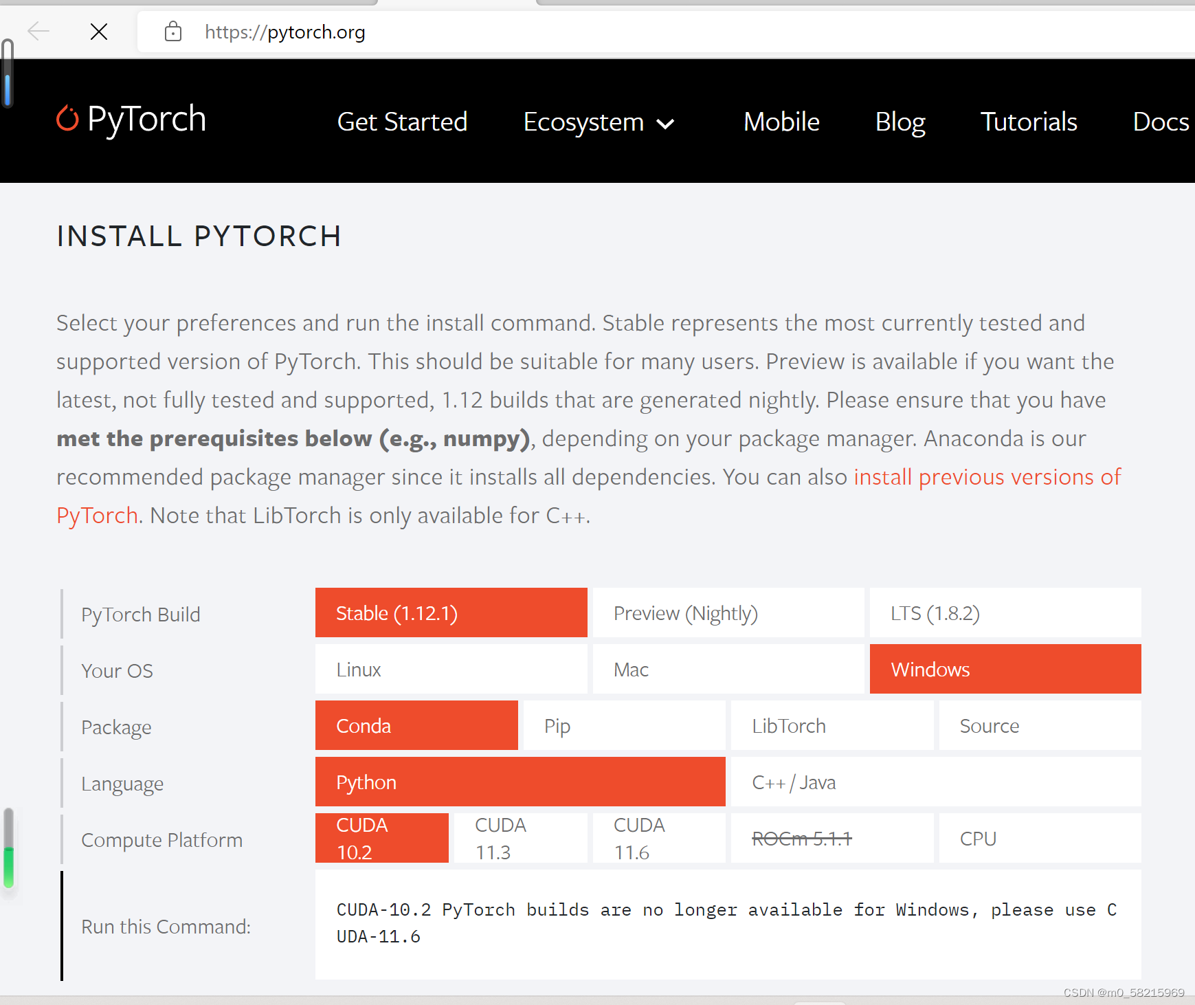 pytorch-cpu版本安装（以win11系统在anaconda虚拟环境为例】_pytorch 