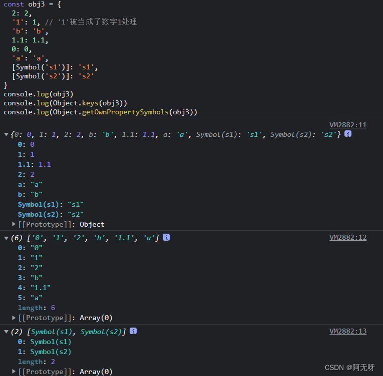 Object 键的顺序