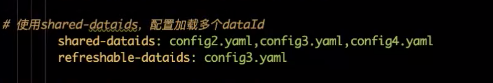通过shared-dataids读取多个Data ID的配置信息