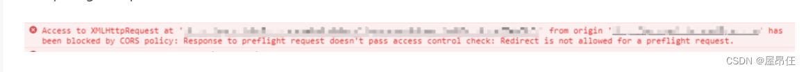 Response to preflight request do‘nt access control check: Redirect is not allow for a preflight re._response to preflight request doesn't pass access 