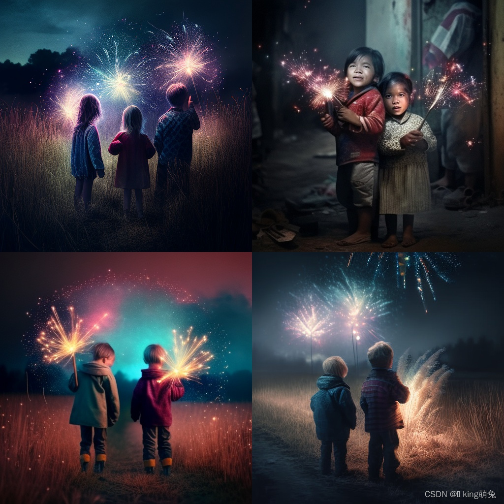 农村的新年烟花