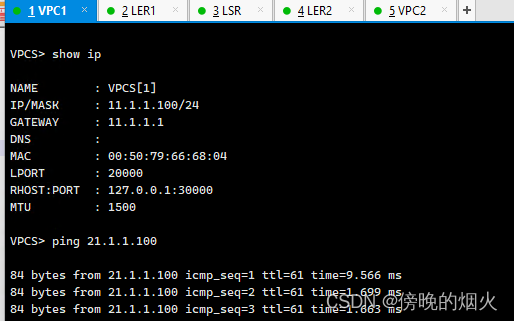 EVE-NG MPLS LDP LSP