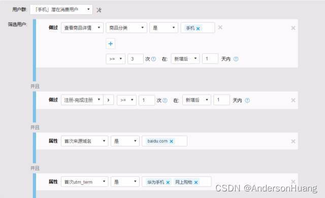 筛选新增后做过某些行为的用户的数据的示意图