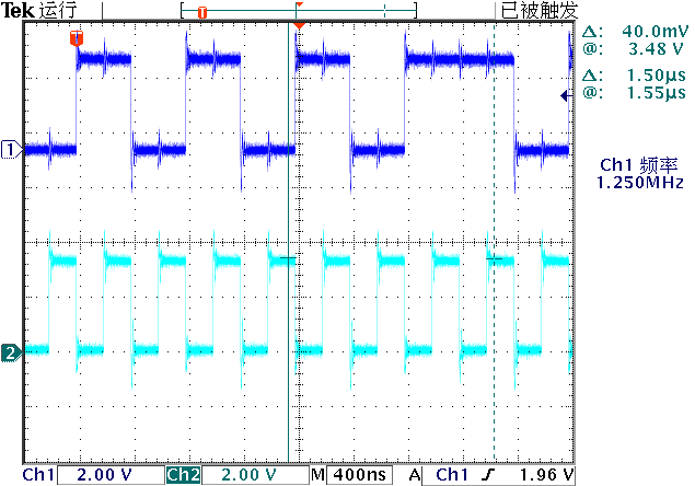  ͼ2.1.4 Ϊ2.5MHz，ԲҪ0.4usĵƽ