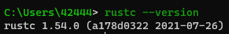 rustc --version