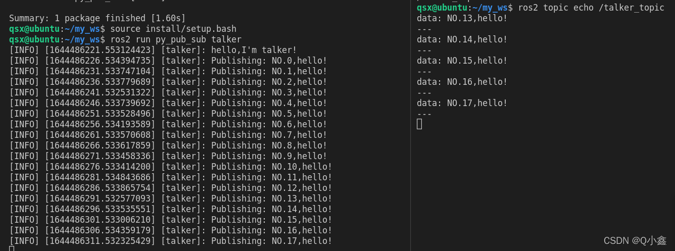 【ROS2学习】二、用python编写publisher和subscriber_ros2 pub sub py-CSDN博客