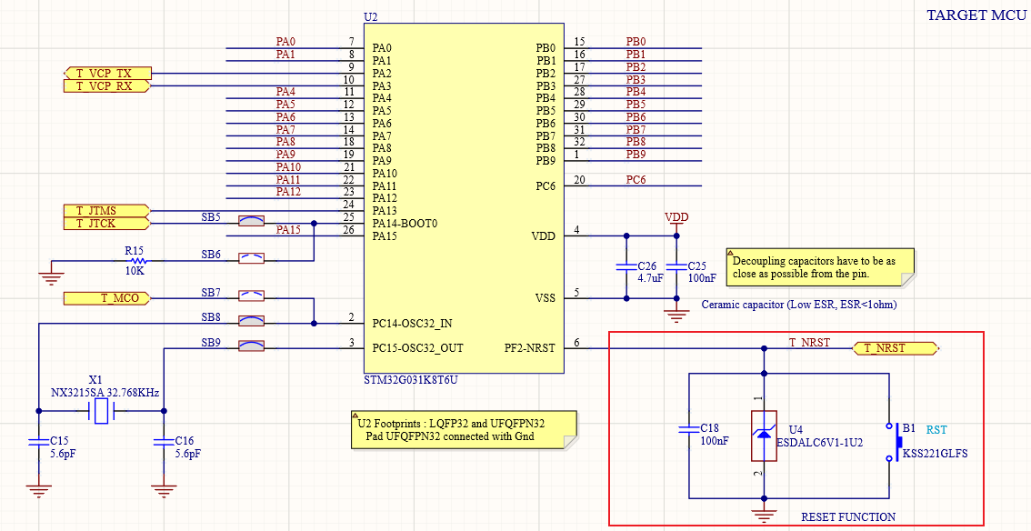 板载复位模块原理图