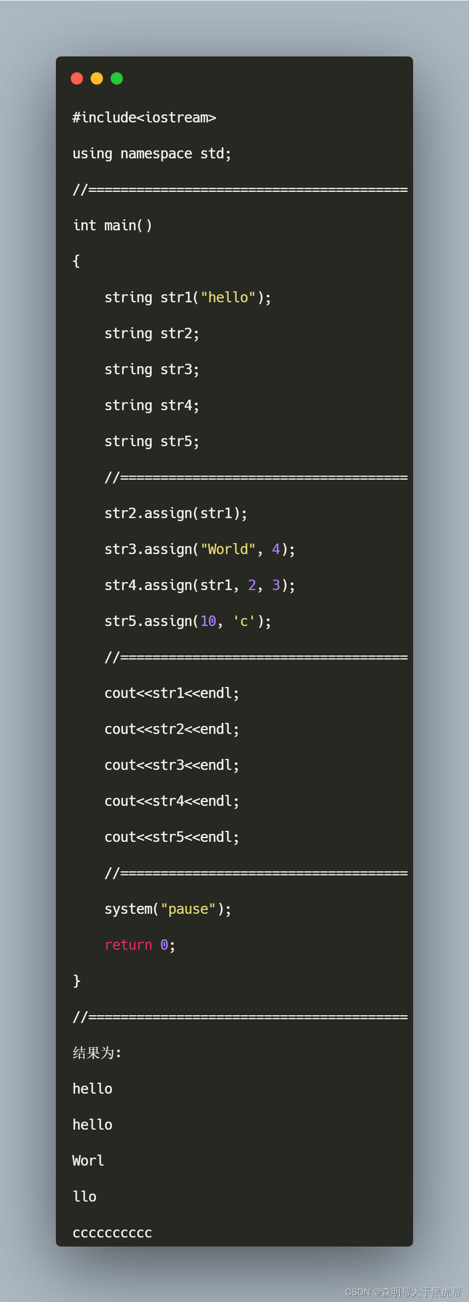 string::size_type、string::npos、 string::substr、string::find_first_of、string::replace、string::assign