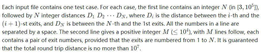 Each input file contains one test case. For each case, the first line contains an integer N (in [3,10 5]),