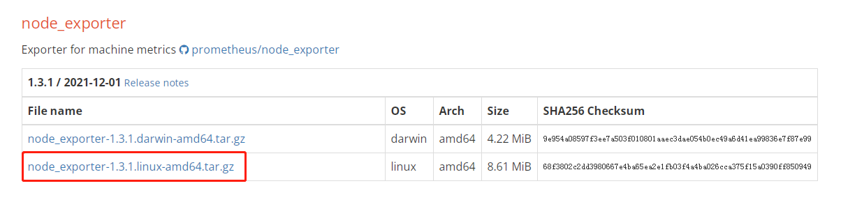 node_exporter下载