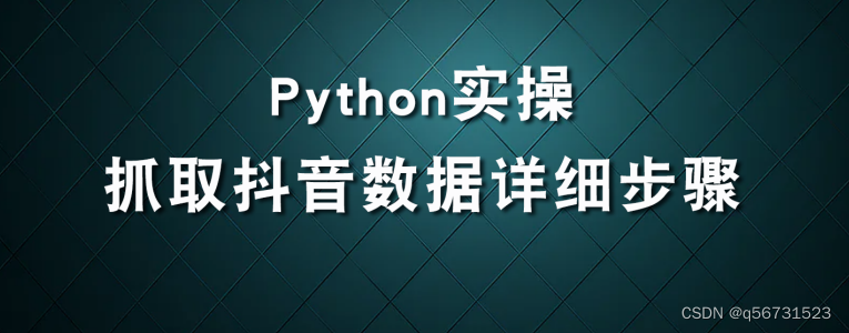 使用Python抓取某音数据详细步骤