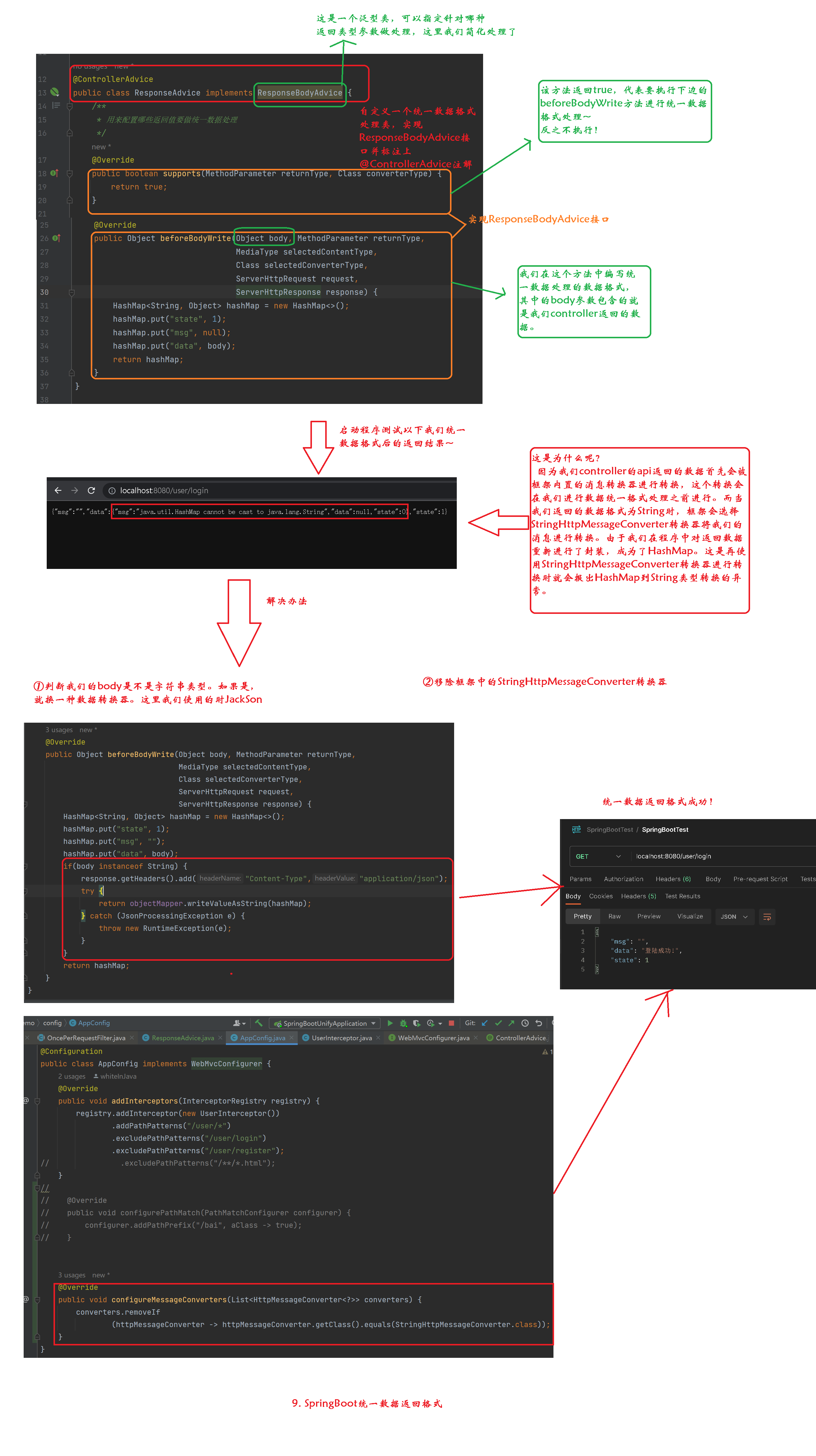 SpringBoot统一功能处理（统一处理用户登陆权限验证、统一异常处理以及统一数据返回格式）